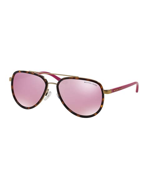 michael kors pink mirrored sunglasses|michael kors pink clear glasses.